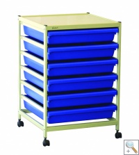 A3 Laboratory Paper Tray Trolley - Blue