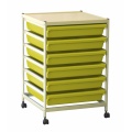 A3 Laboratory Paper Tray Trolley in Yellow