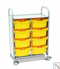 Callero Plus Double Trolley with Deep Trays